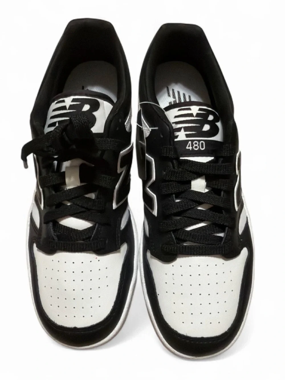 New Balance Black and White Retro Court Sneakers